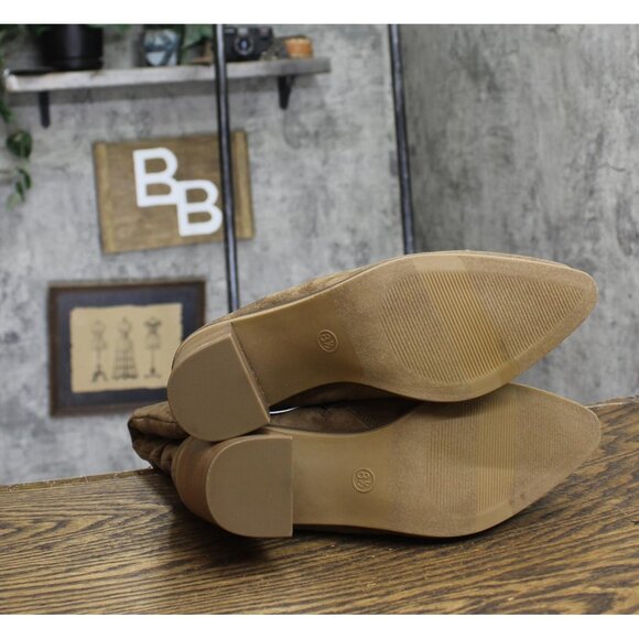 NWT Universal Thread Faux Suede Junie Tall Boots 90975015 Taupe Brown 8.5M - Picture 9 of 11